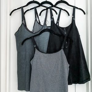 4 Nursing Tank Tops Size M/L